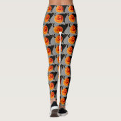 Leggings Chat noir d'Halloween et Jack-O-Lantern (Dos)