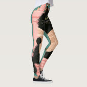 Leggings Chat noir drôle de salle de bain (Droite)