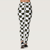 Leggings Chat noir et blanc motif d'Halloween (Dos)