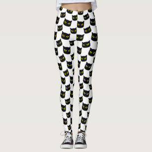 Leggings Chat noir et blanc motif d'Halloween