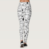 Leggings Chat noir et blanc Motif mignet (Dos)