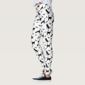 Leggings Chat Noir Et Chat Formes Mignonne Motif Halloween (Gauche)
