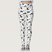 Leggings Chat Noir Et Chat Formes Mignonne Motif Halloween (Devant)