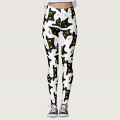 Leggings Chat noir mignon Halloween (Devant)