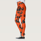 Leggings Chat noir mignon Halloween Samhain (Gauche)