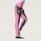 LEGGINGS CHAT NOIR & PINK YOGA PANTS (Droite)