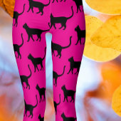 Leggings Chat noir pourpre Haze Crazy Chat