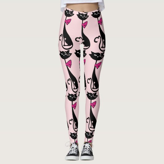 LEGGINGS CHAT NOIR RETRO LEGINGS (Devant)