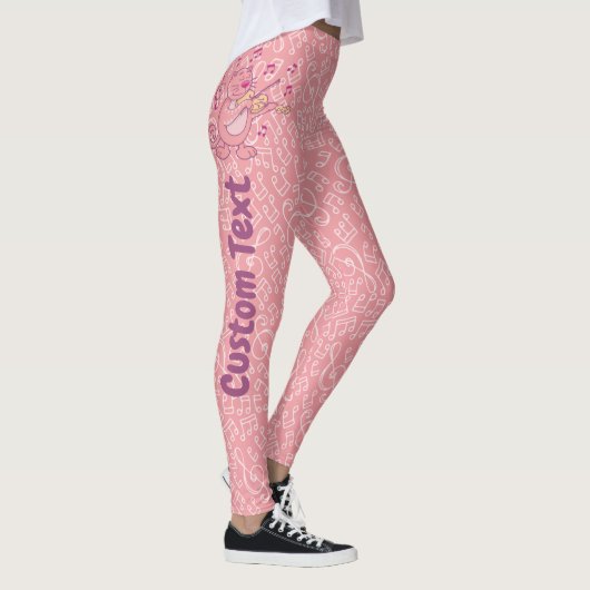 Leggings Chat rose avec pattes de violon (Droite)