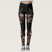 Leggings Chat Samurai guerrier japonais (Devant)