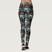 Leggings Chat Smoking Halloween Effrayant (Dos)