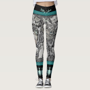 Leggings Chat-UN-Listeuses personnalisées