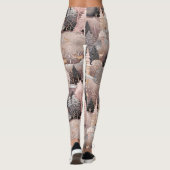 Leggings Château de fantaisie de cerf d'hiver rose Paysage (Dos)