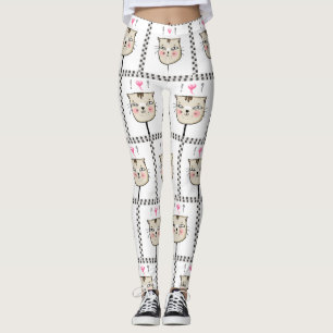Leggings Chaton/Chat et jambières de coeur