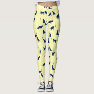 Leggings Chatons bleus et poissons rouges