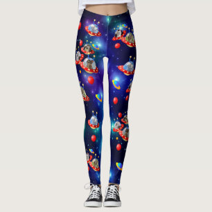 Leggings Chatons cosmiques en Alien vaisseau spatial OVNI S