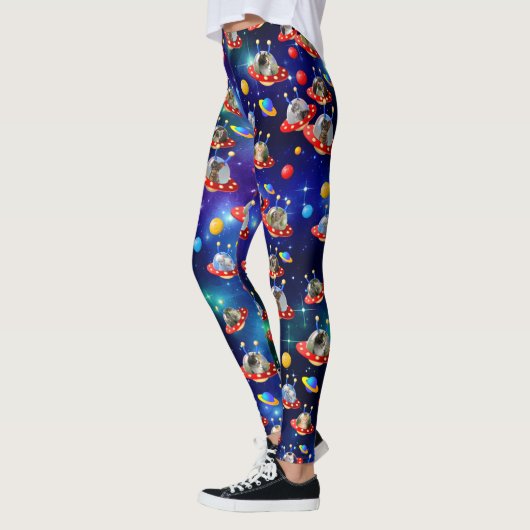 Leggings Chatons cosmiques en Alien vaisseau spatial OVNI S (Gauche)