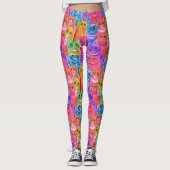 Leggings Chats amis Coloré Amusant (Devant)