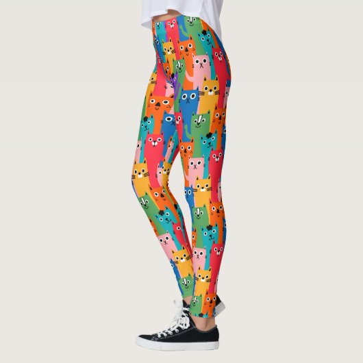Leggings Chats colorés motif (Gauche)