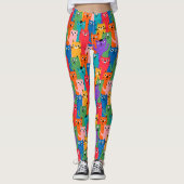 Leggings Chats colorés motif (Devant)