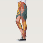 Leggings Chats de désert Boho mignons Motif de cactus et de (Gauche)