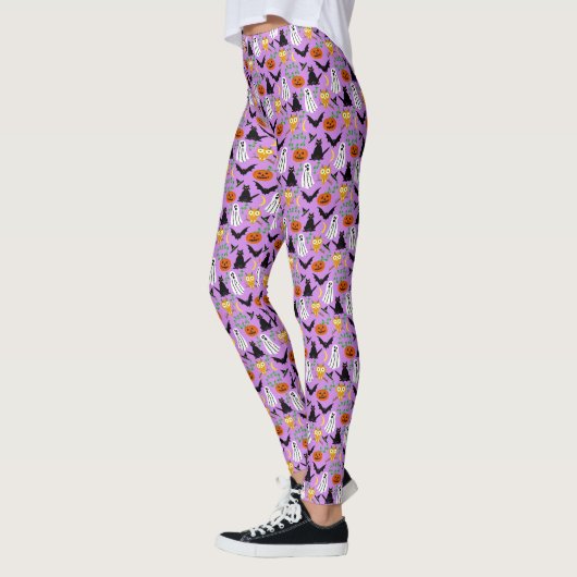 Leggings Chats de hiboux de citrouilles de battes de (Gauche)