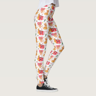 Leggings Chats de Kitty Whimsical, souris et poisson