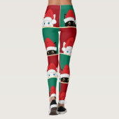 Leggings Chats De Noël Noir Et Blanc (Dos)