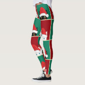 Leggings Chats De Noël Noir Et Blanc (Gauche)