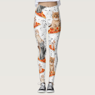 Leggings Chats de pizza amusants - Hamster de pizza mignonn