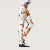 Leggings Chats de pizza amusants - Hamster de pizza mignonn (Droite)