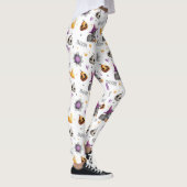 Leggings Chats d'Halloween orange et violet Citrouilles et  (Droite)