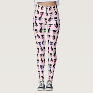 Leggings Chats élégants avec Cravates de mâchoires