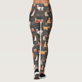Leggings Chats Festifs avec lumière Motif de Noël (Dos)