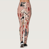 Leggings chats japonais Ukiyo-e Funny kitty (Dos)