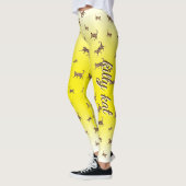 Leggings Chats Kitty léopard peau motif jaune dégradé Le (Gauche)