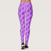Leggings Chats modernes du milieu du siècle, orchidée et vi (Dos)