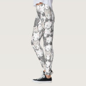 Leggings Chats Motif Cute Kawaii sans joint (Gauche)