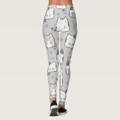 Leggings Chats Motif Cute Kawaii sans joint (Dos)
