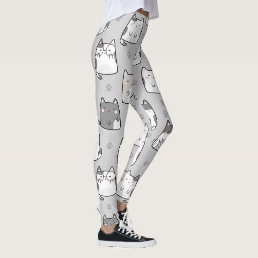 Leggings Chats Motif Cute Kawaii sans joint (Droite)