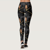 Leggings Chats noirs, Balais, Citrouilles | Halloween (Dos)