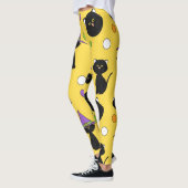 Leggings Chats noirs d'Halloween (Gauche)