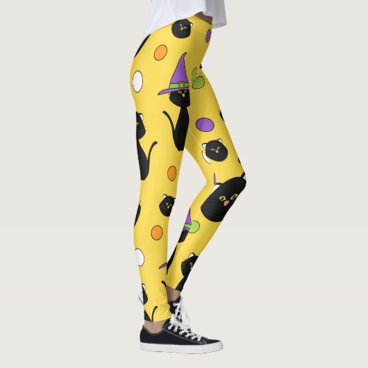 Leggings Chats noirs d'Halloween (Droite)