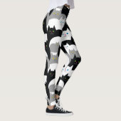 Leggings Chats noirs et blancs mignons de Kitty (Droite)