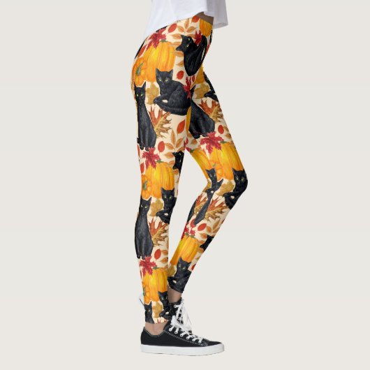 Leggings Chats noirs et citrouilles (Droite)