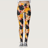 Leggings Chats noirs et citrouilles (Devant)