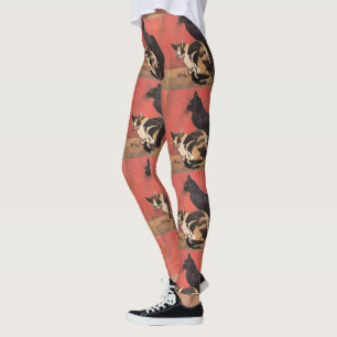 Leggings Chats, peinture fine d'art par Theophile Steinlen