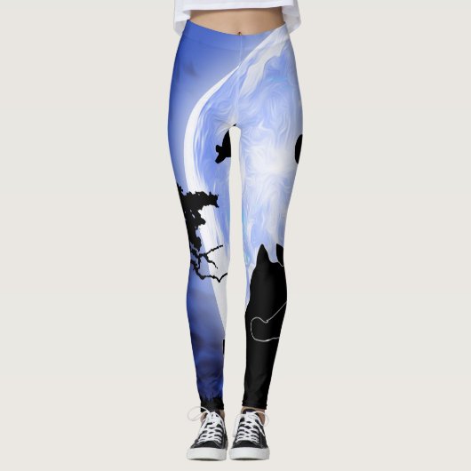 Leggings chats pleine lune (Devant)