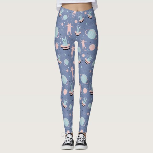 Leggings Chats spatiaux cool (Devant)
