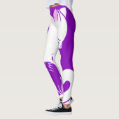 Leggings Chats Yin Yang Violets | Design de Chat Minimalist (Gauche)